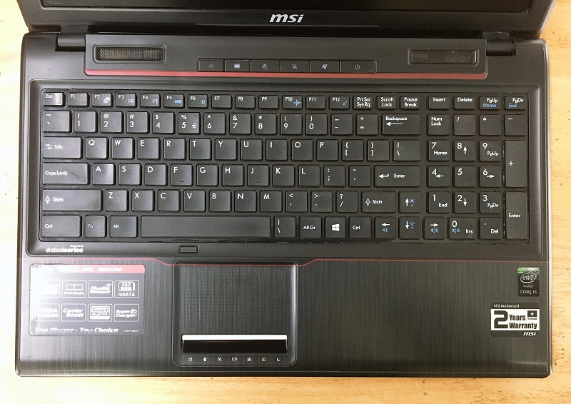 bàn phím laptop cũ MSI GE60