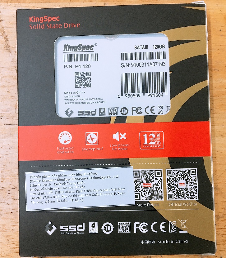 ssd kingspec 120gb giá rẻ ở hà nội