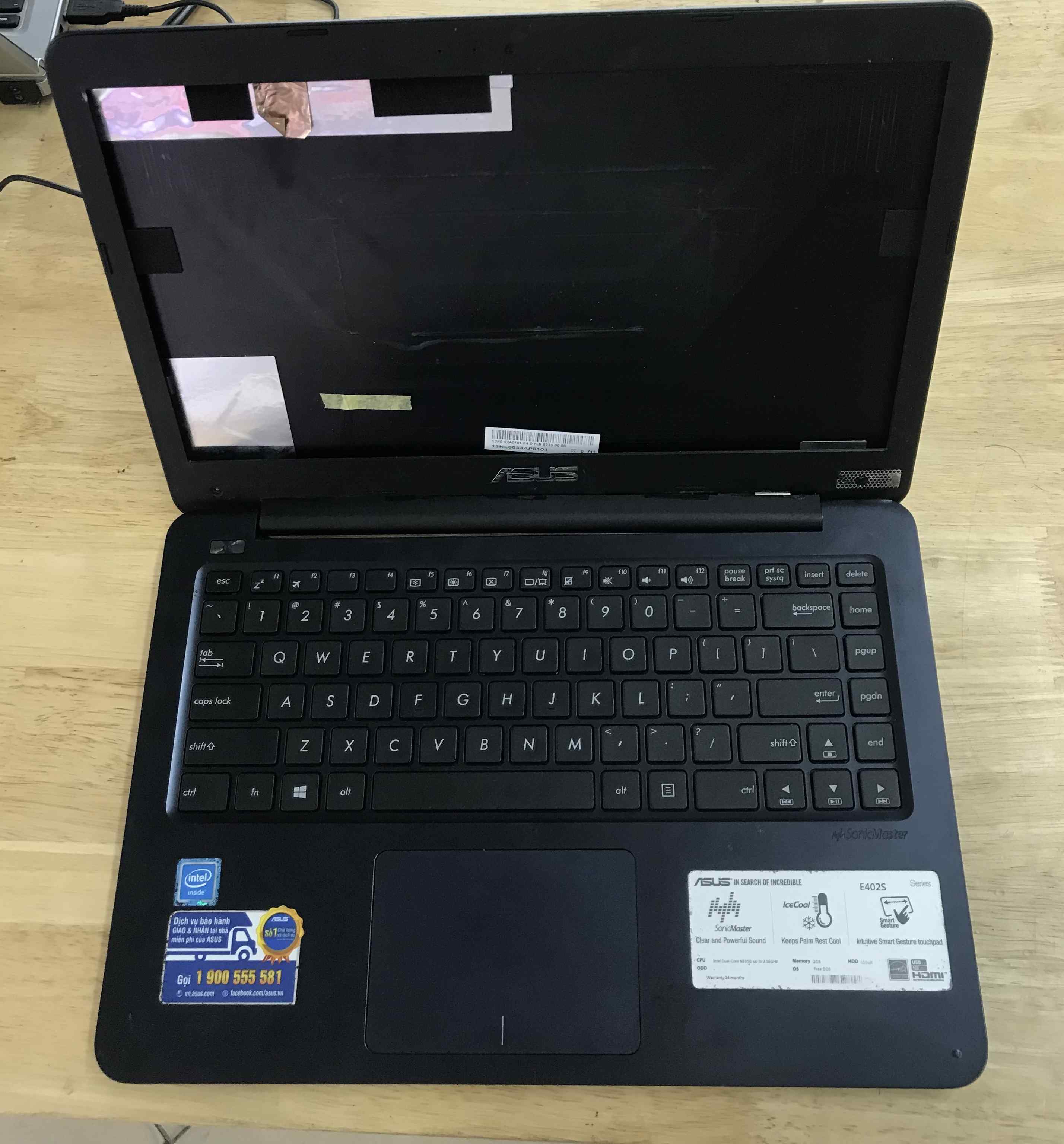 Thay vỏ laptop asus e402s